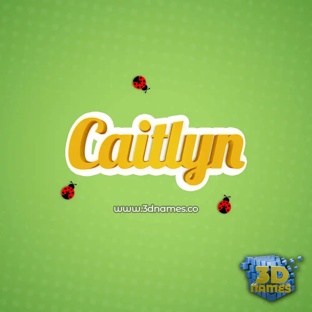 caitlyn in Ladybugs style - 3D name wallpaper