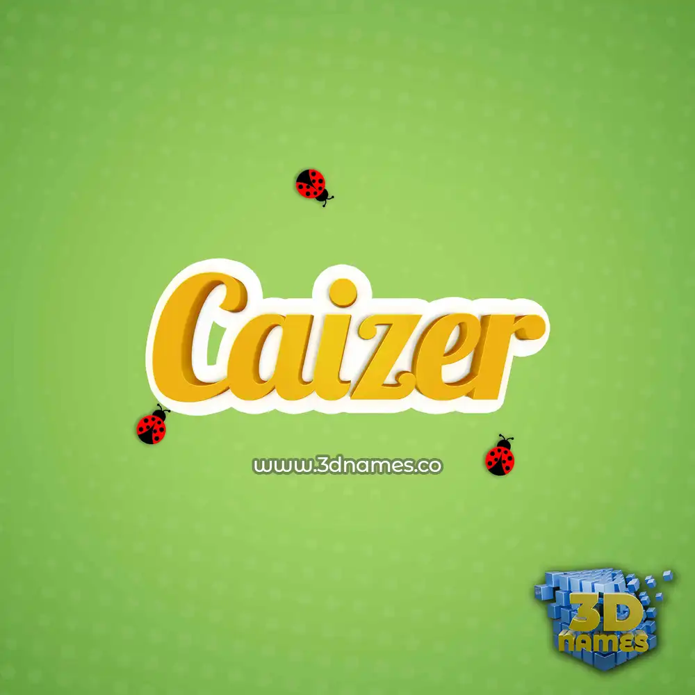caizer in Ladybugs style - 3D name wallpaper