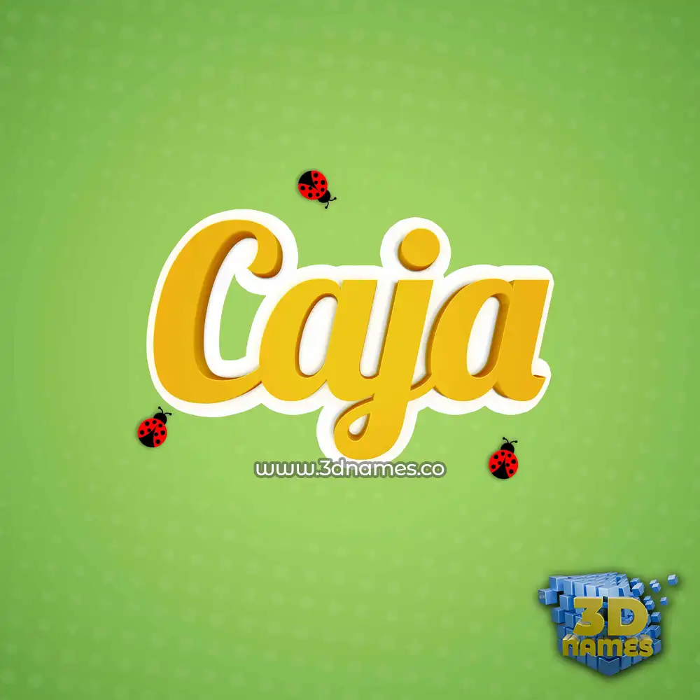 caja in Ladybugs style - 3D name wallpaper