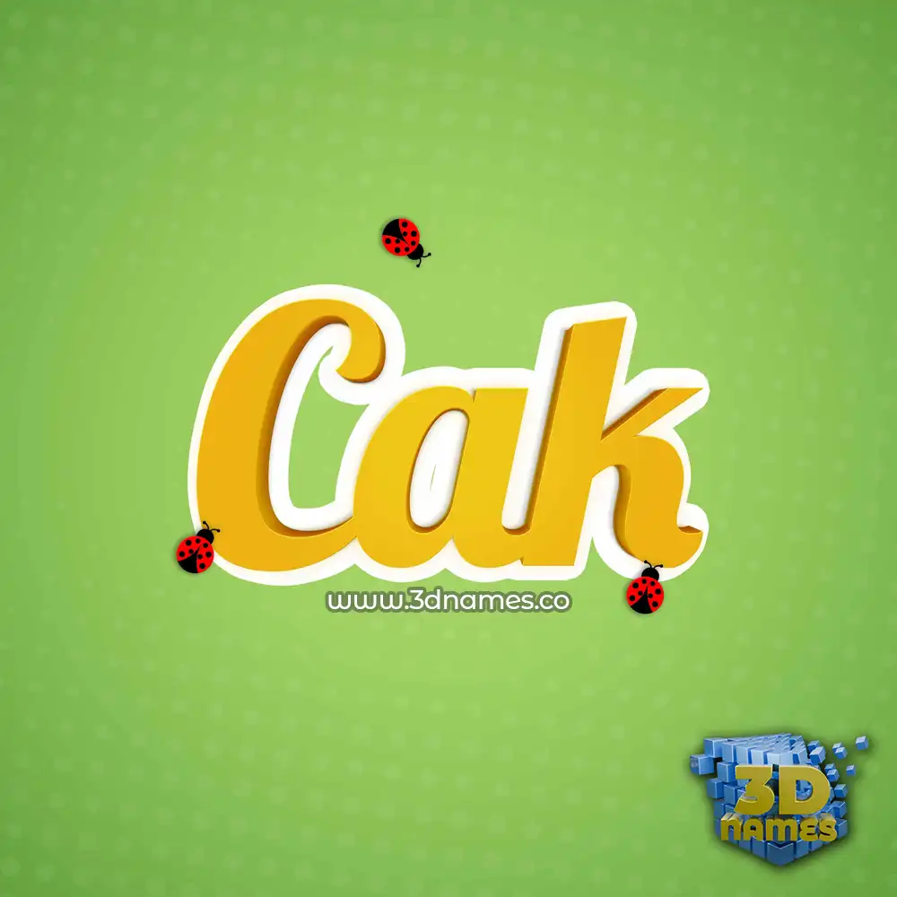 cak in Ladybugs style - 3D name wallpaper