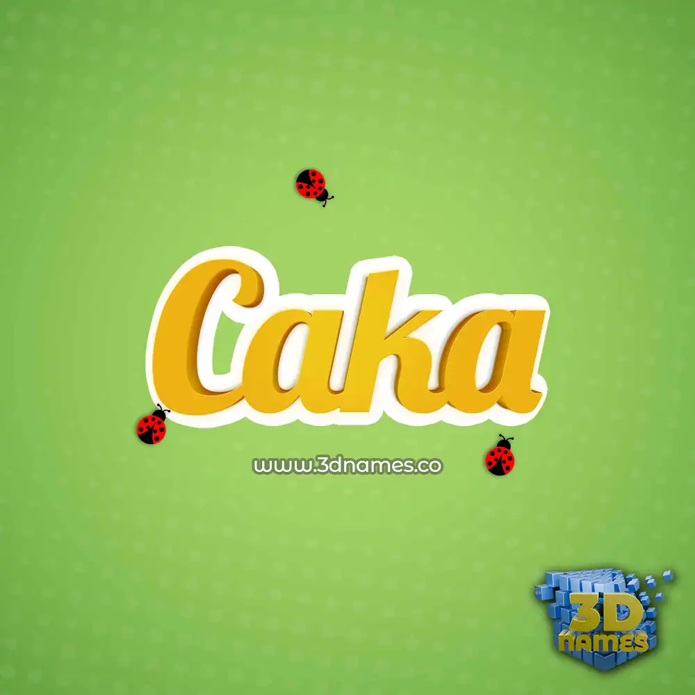 caka in Ladybugs style - 3D name wallpaper