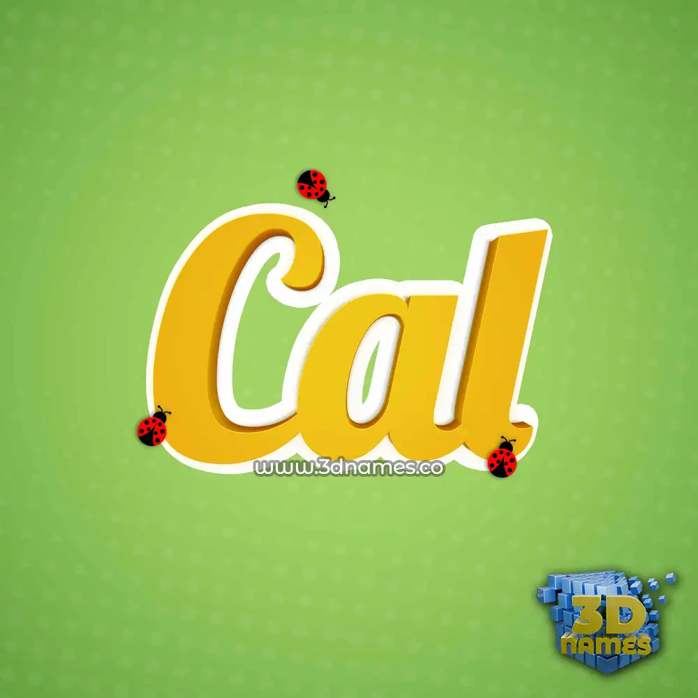 cal in Ladybugs style - 3D name wallpaper