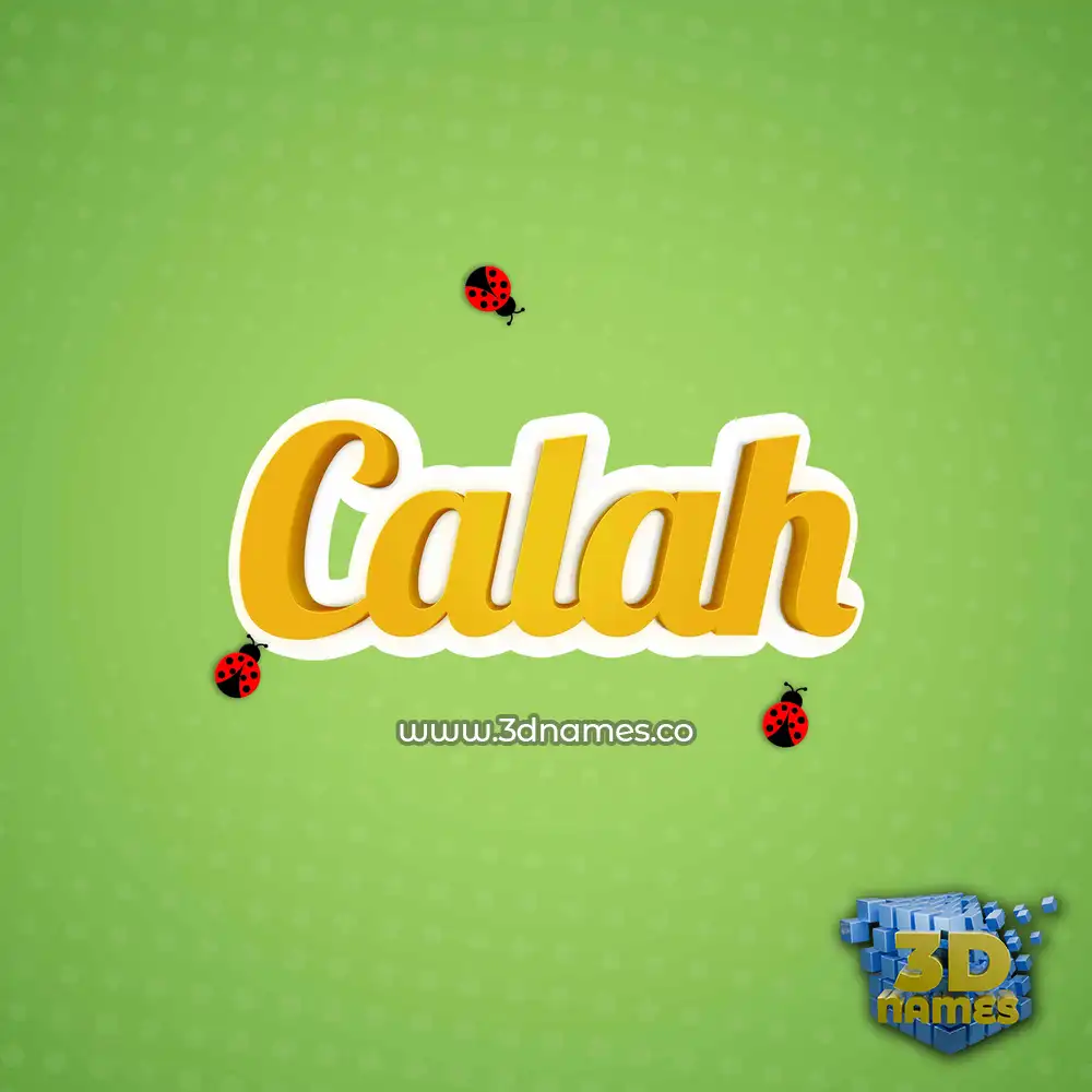 calah in Ladybugs style - 3D name wallpaper