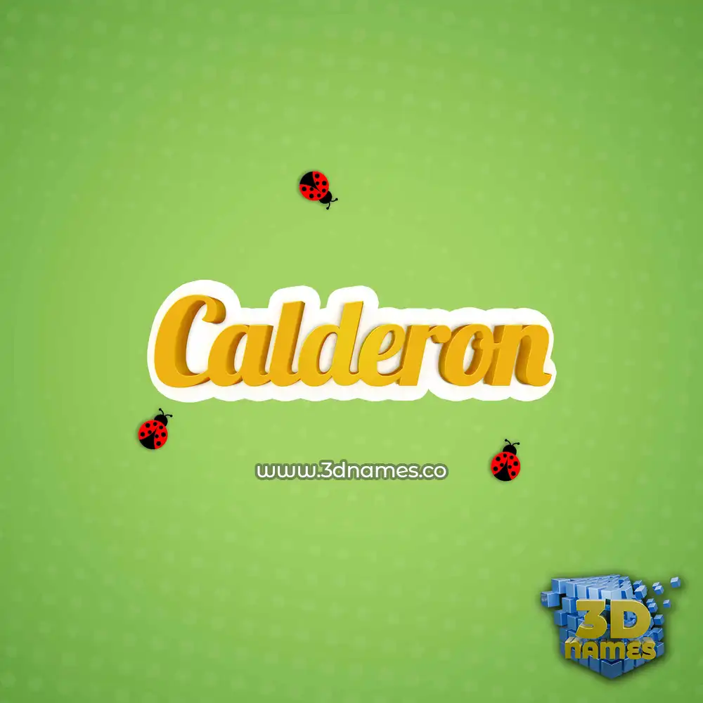 calderon in Ladybugs style - 3D name wallpaper