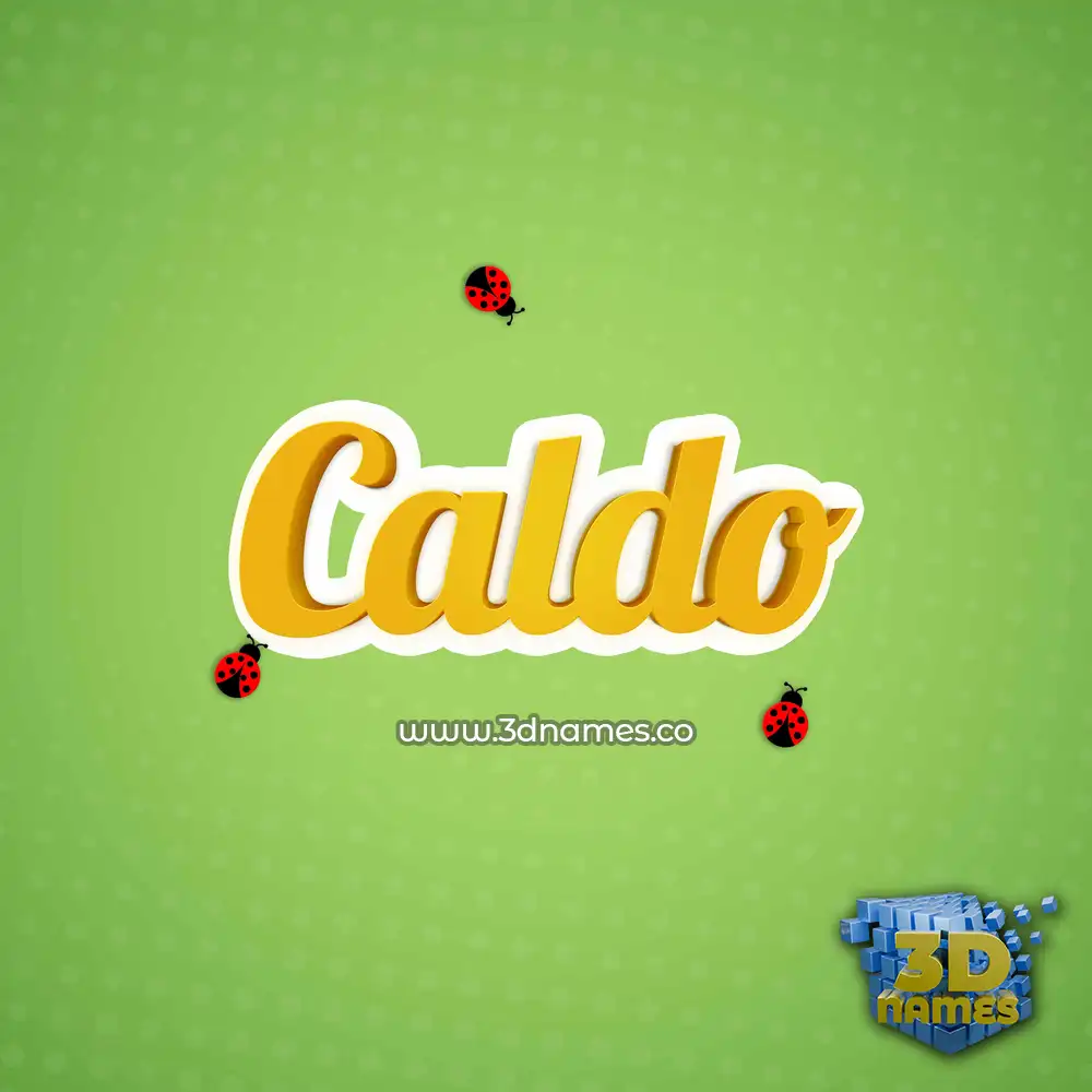 caldo in Ladybugs style - 3D name wallpaper