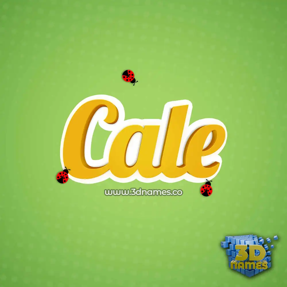 cale in Ladybugs style - 3D name wallpaper