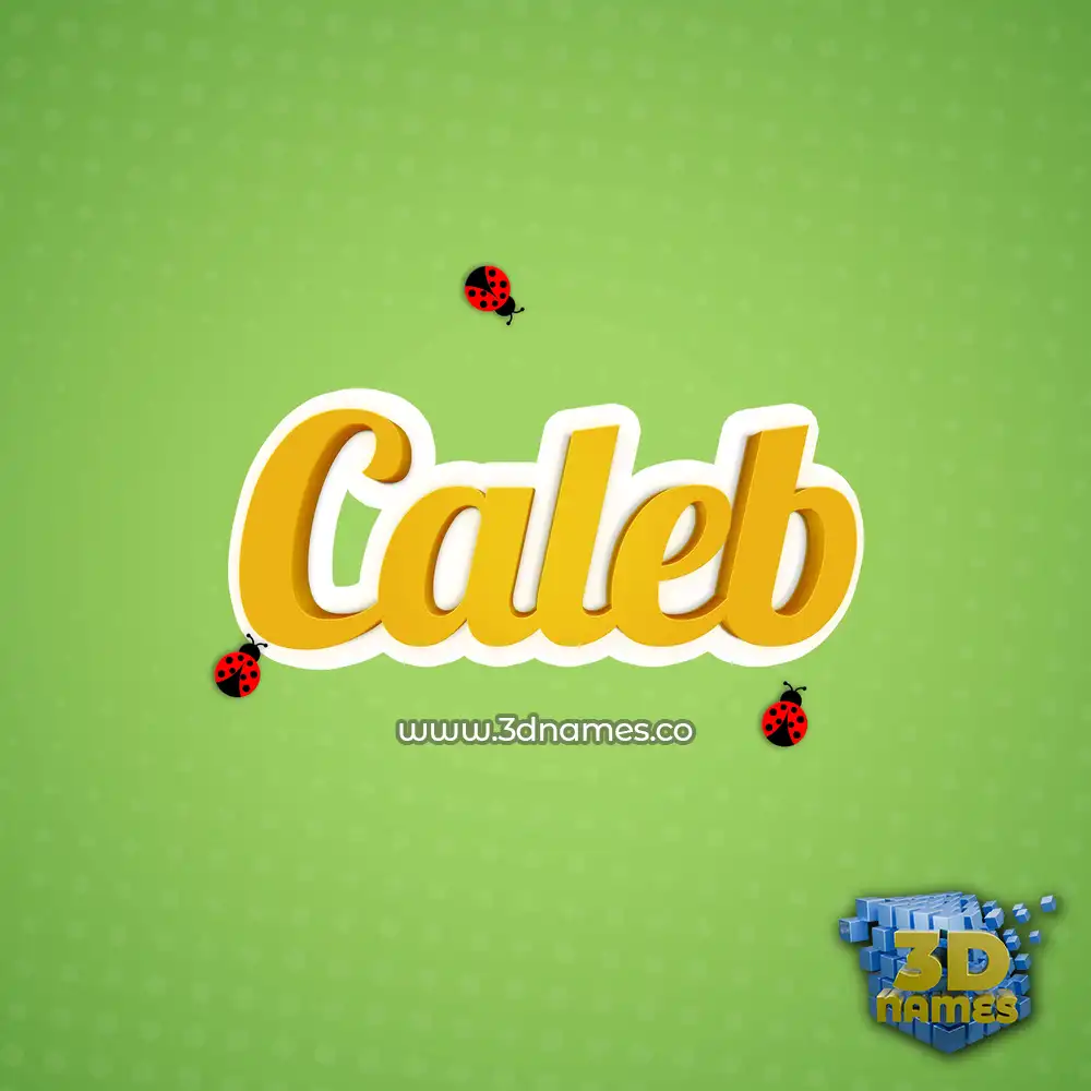 caleb in Ladybugs style - 3D name wallpaper
