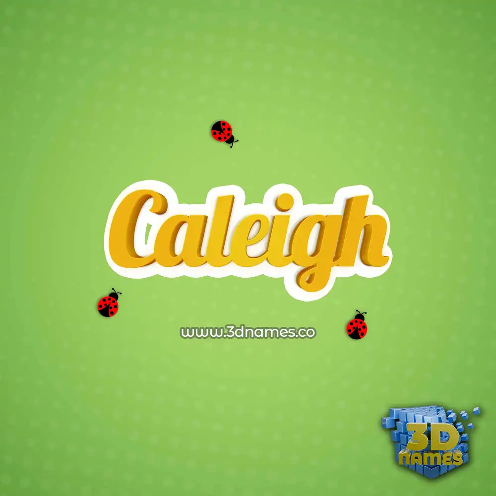 caleigh in Ladybugs style - 3D name wallpaper