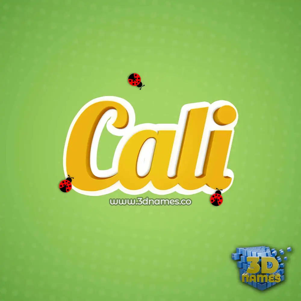 cali in Ladybugs style - 3D name wallpaper