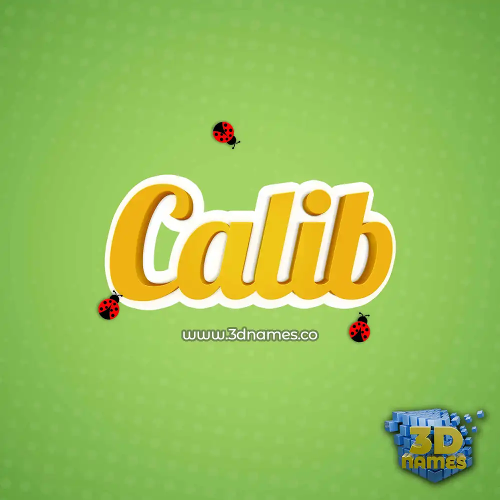 calib in Ladybugs style - 3D name wallpaper
