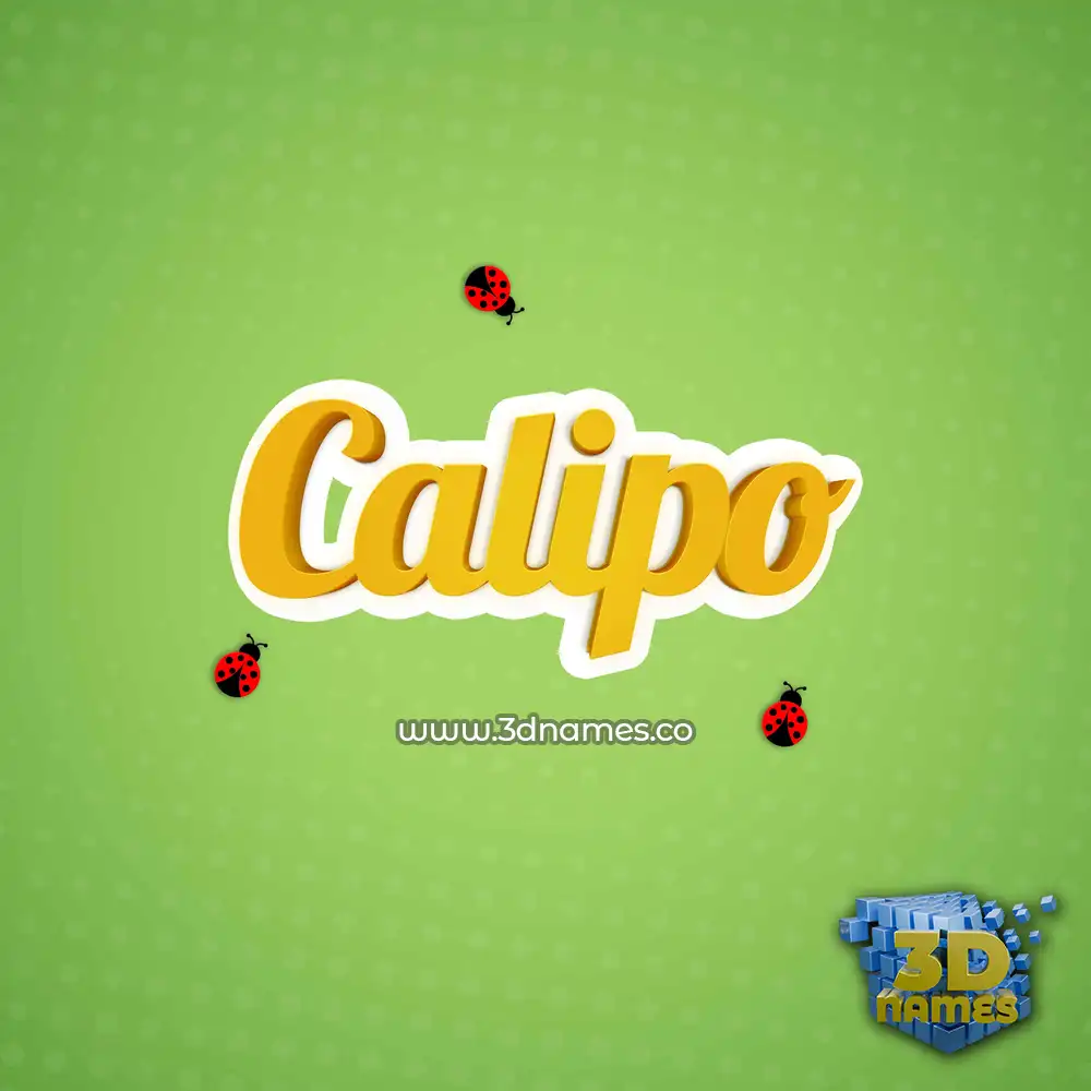 calipo in Ladybugs style - 3D name wallpaper