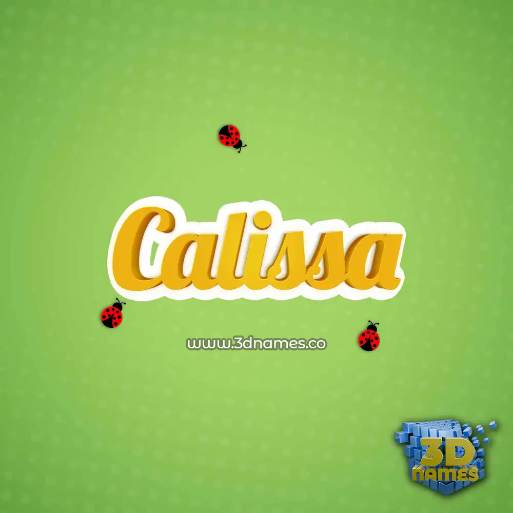 calissa in Ladybugs style - 3D name wallpaper