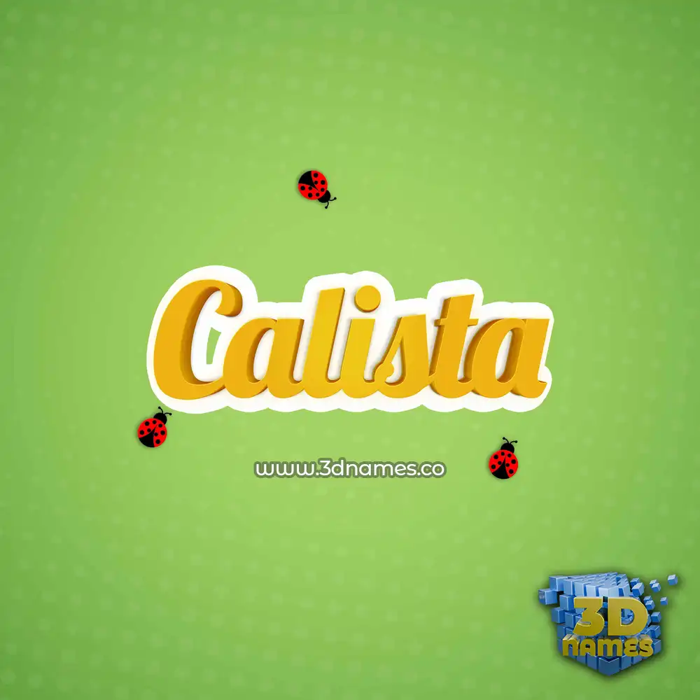 calista in Ladybugs style - 3D name wallpaper