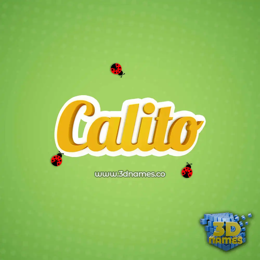 calito in Ladybugs style - 3D name wallpaper
