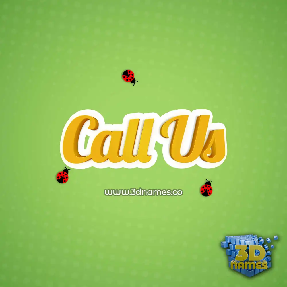 call us in Ladybugs style - 3D name wallpaper