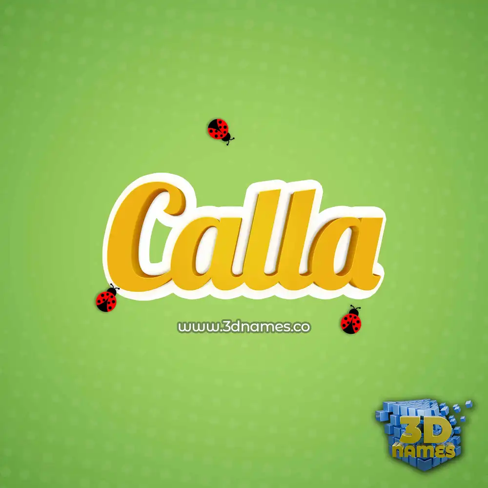 calla in Ladybugs style - 3D name wallpaper