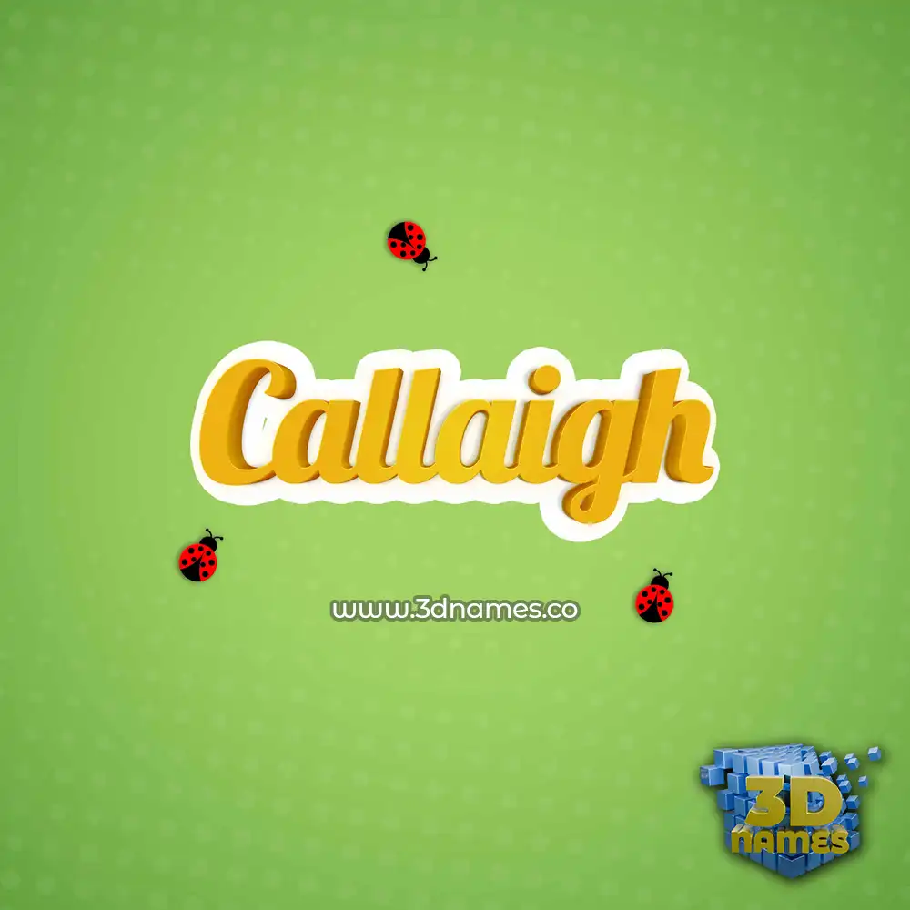 callaigh in Ladybugs style - 3D name wallpaper