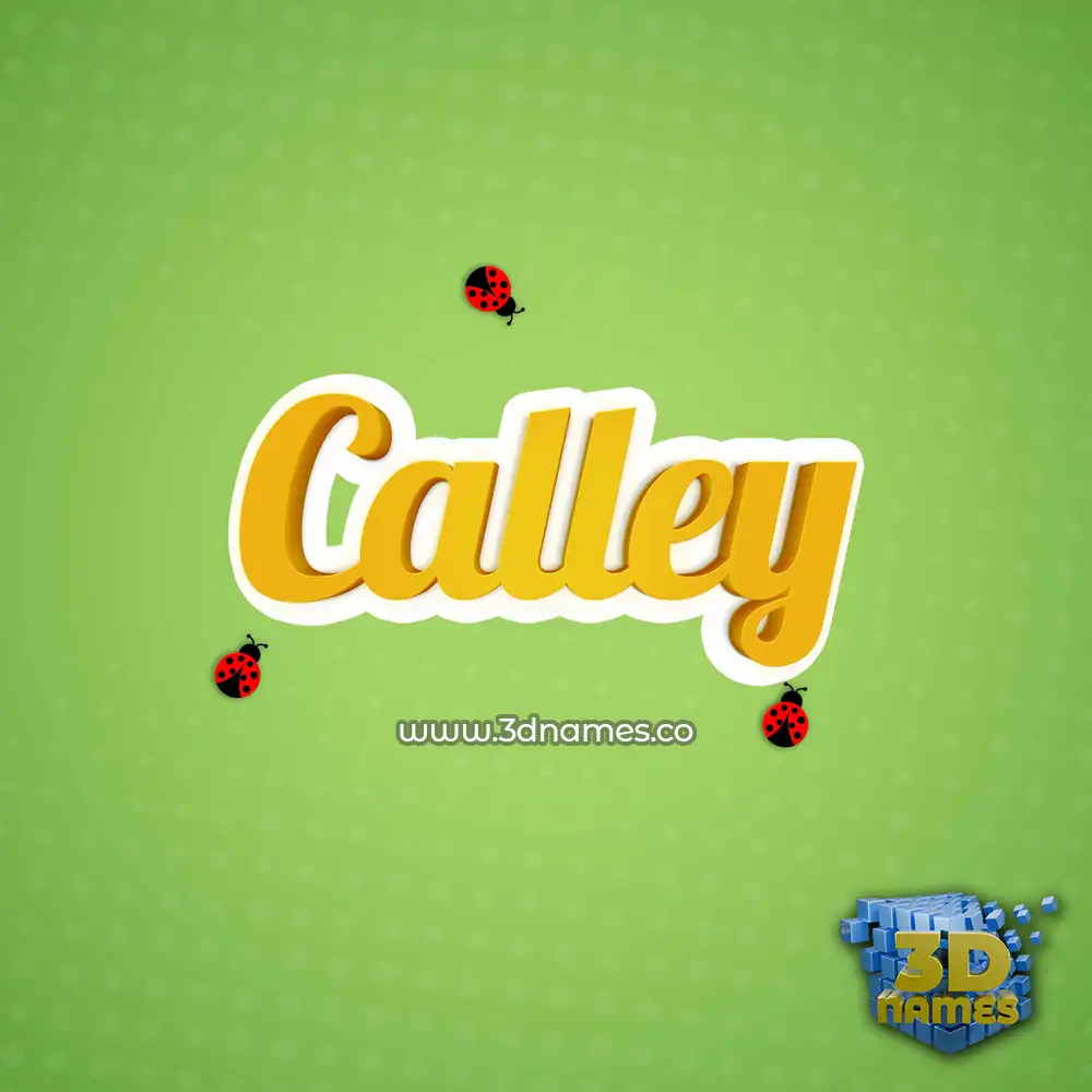 calley in Ladybugs style - 3D name wallpaper