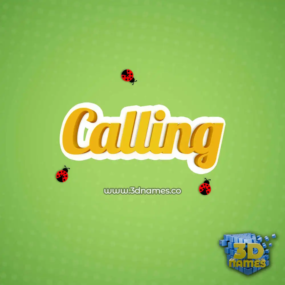 calling in Ladybugs style - 3D name wallpaper