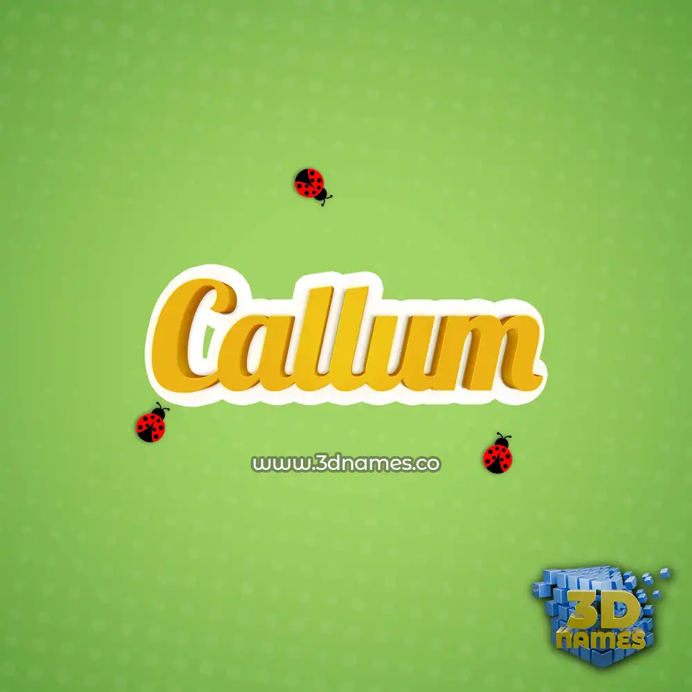 callum in Ladybugs style - 3D name wallpaper