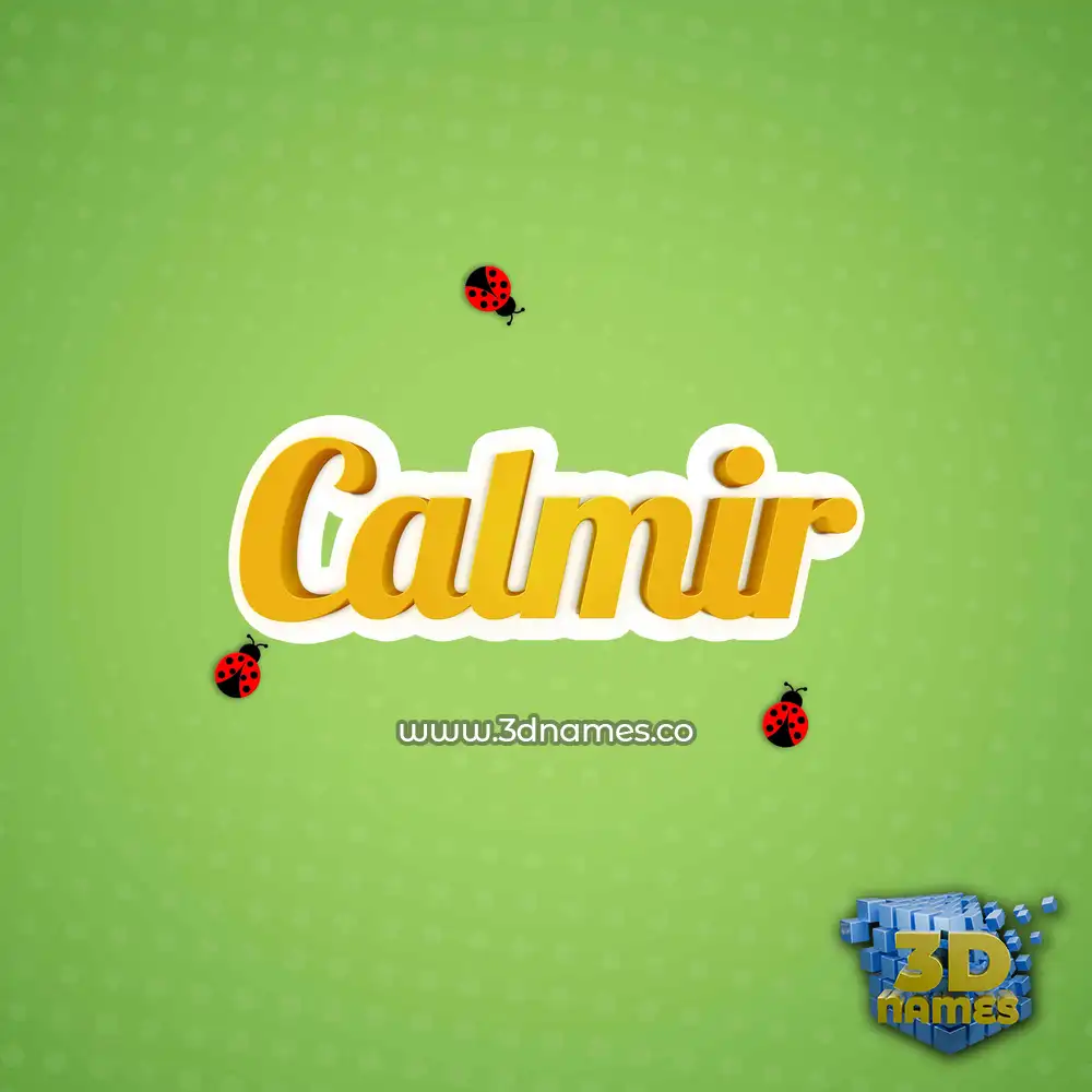 calmir in Ladybugs style - 3D name wallpaper