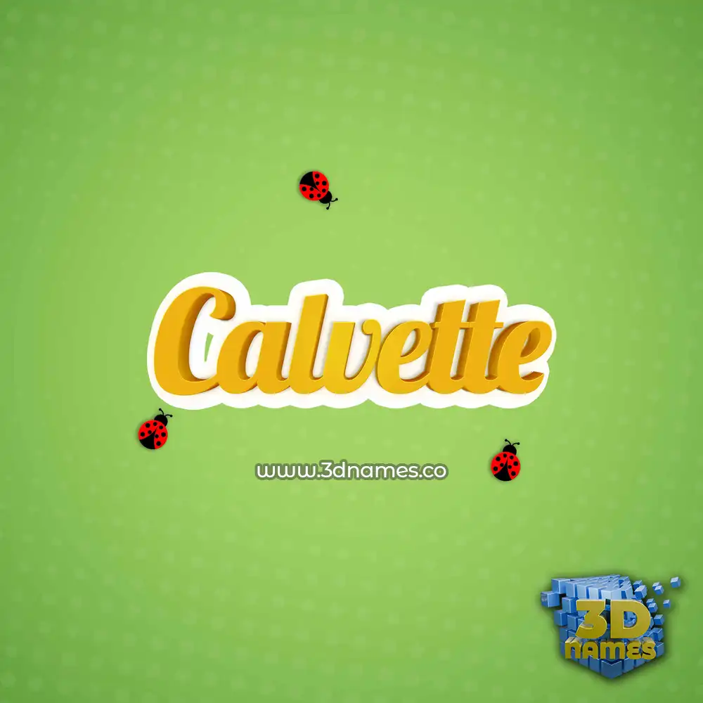 calvette in Ladybugs style - 3D name wallpaper