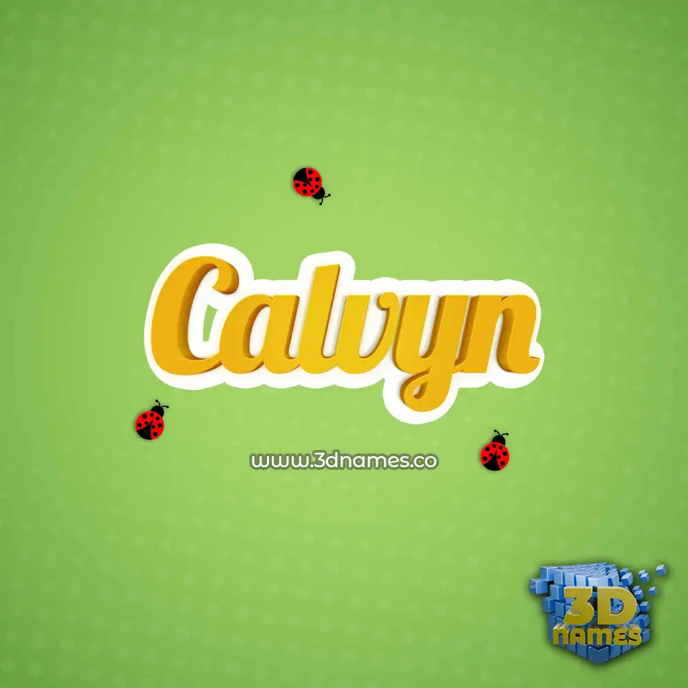 calvyn in Ladybugs style - 3D name wallpaper