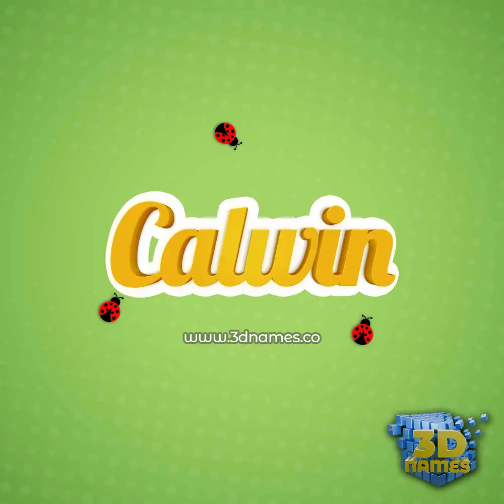calwin in Ladybugs style - 3D name wallpaper