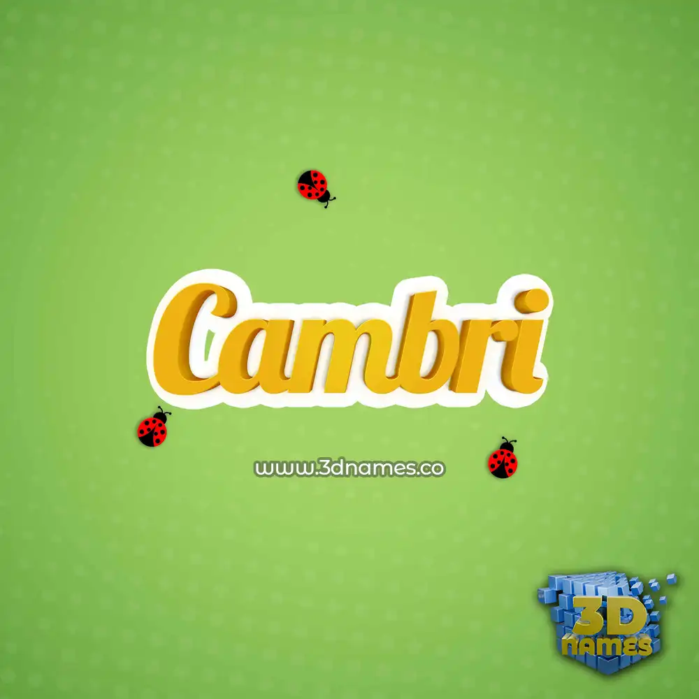 cambri in Ladybugs style - 3D name wallpaper