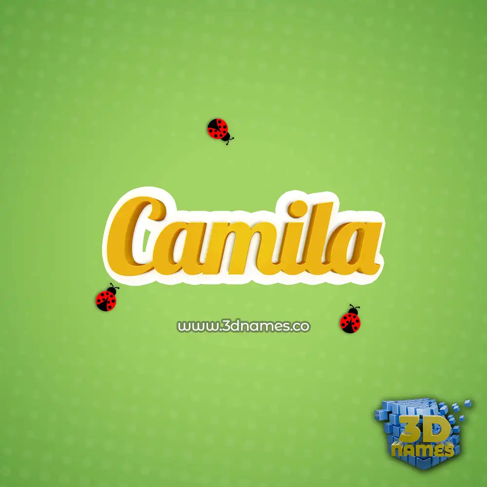 camila in Ladybugs style - 3D name wallpaper