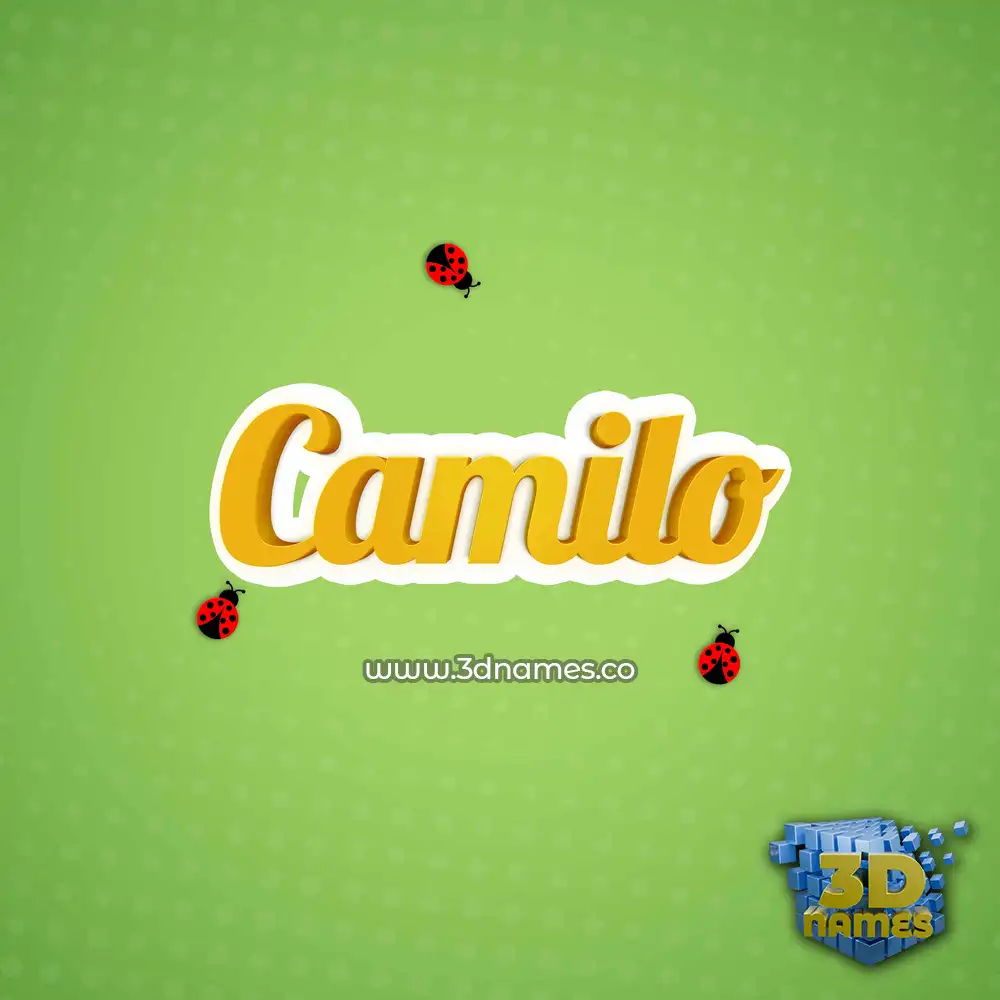 camilo in Ladybugs style - 3D name wallpaper