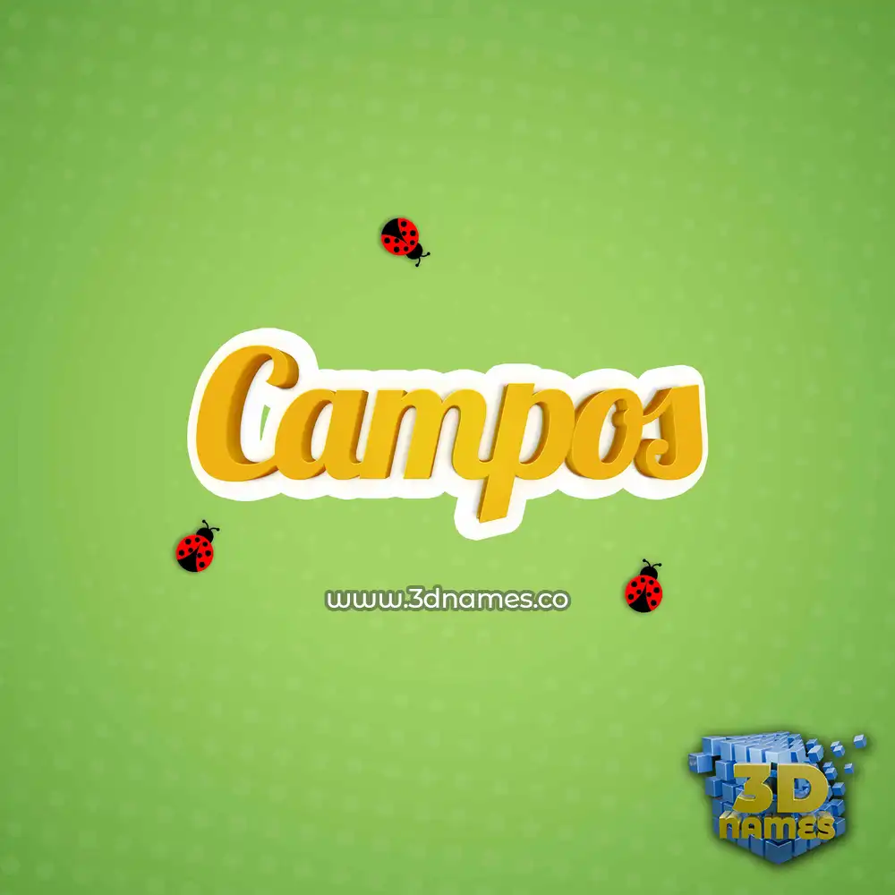 campos in Ladybugs style - 3D name wallpaper