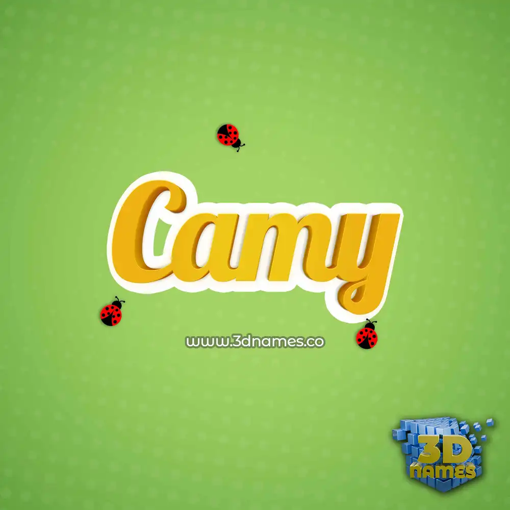 camy in Ladybugs style - 3D name wallpaper