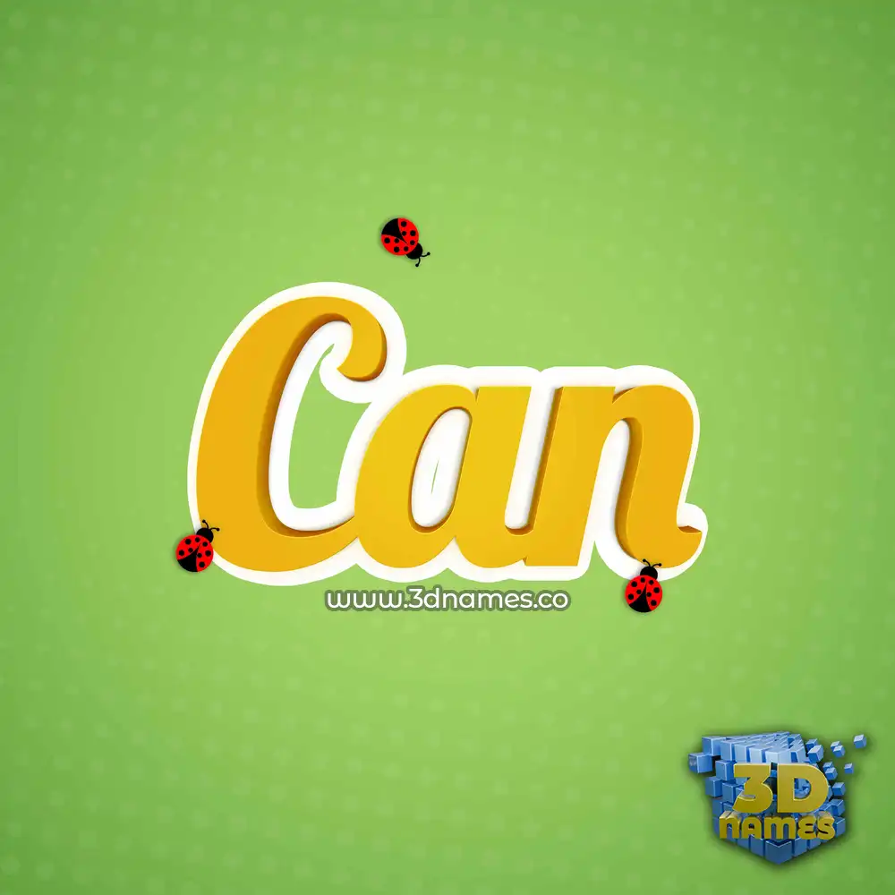 can in Ladybugs style - 3D name wallpaper