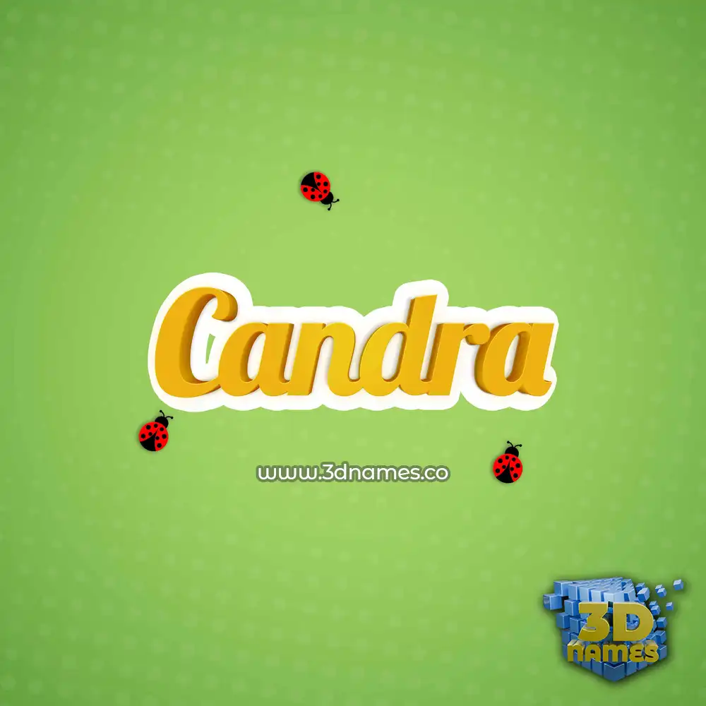 candra in Ladybugs style - 3D name wallpaper