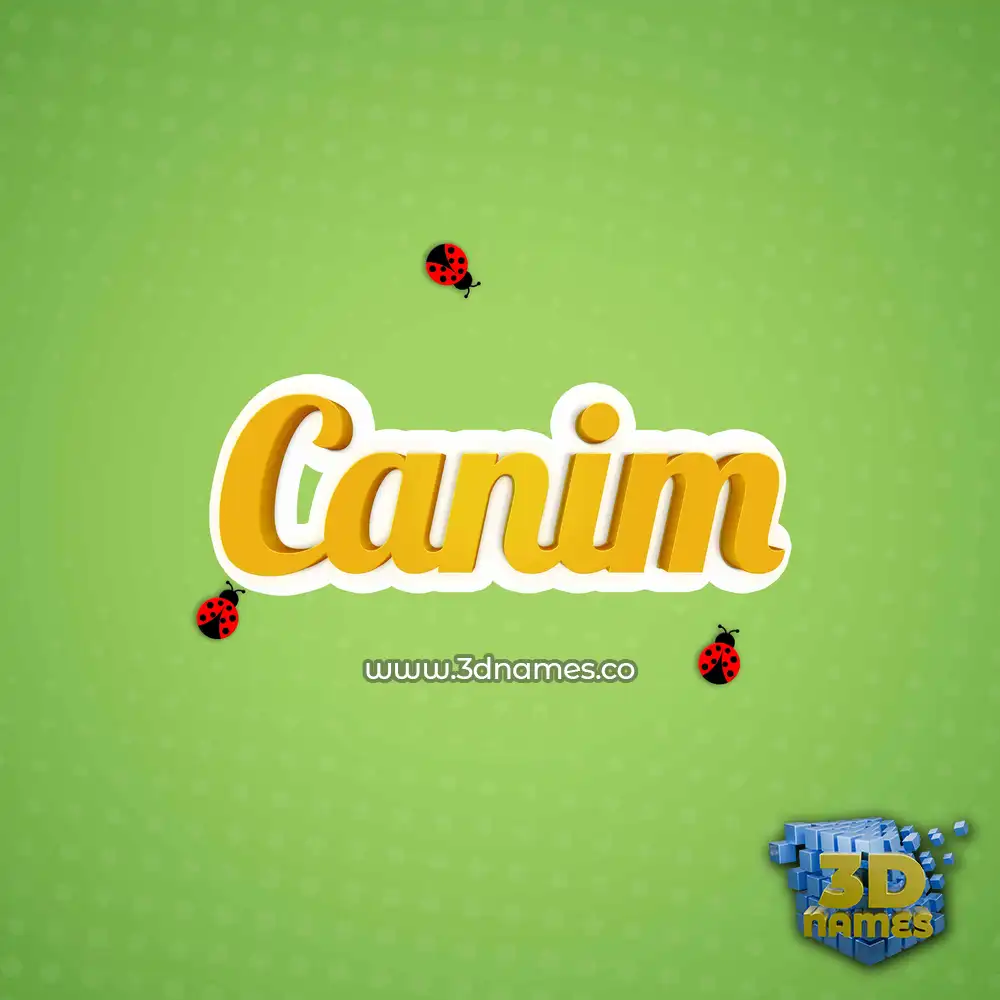 canim in Ladybugs style - 3D name wallpaper