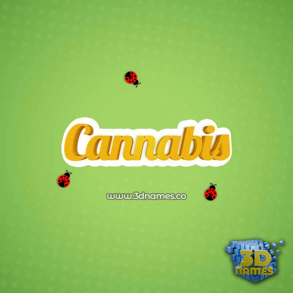 cannabis in Ladybugs style - 3D name wallpaper