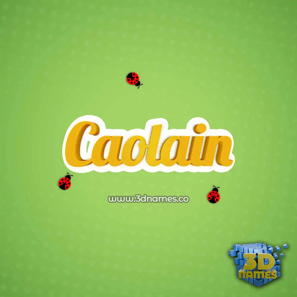 caolain in Ladybugs style - 3D name wallpaper