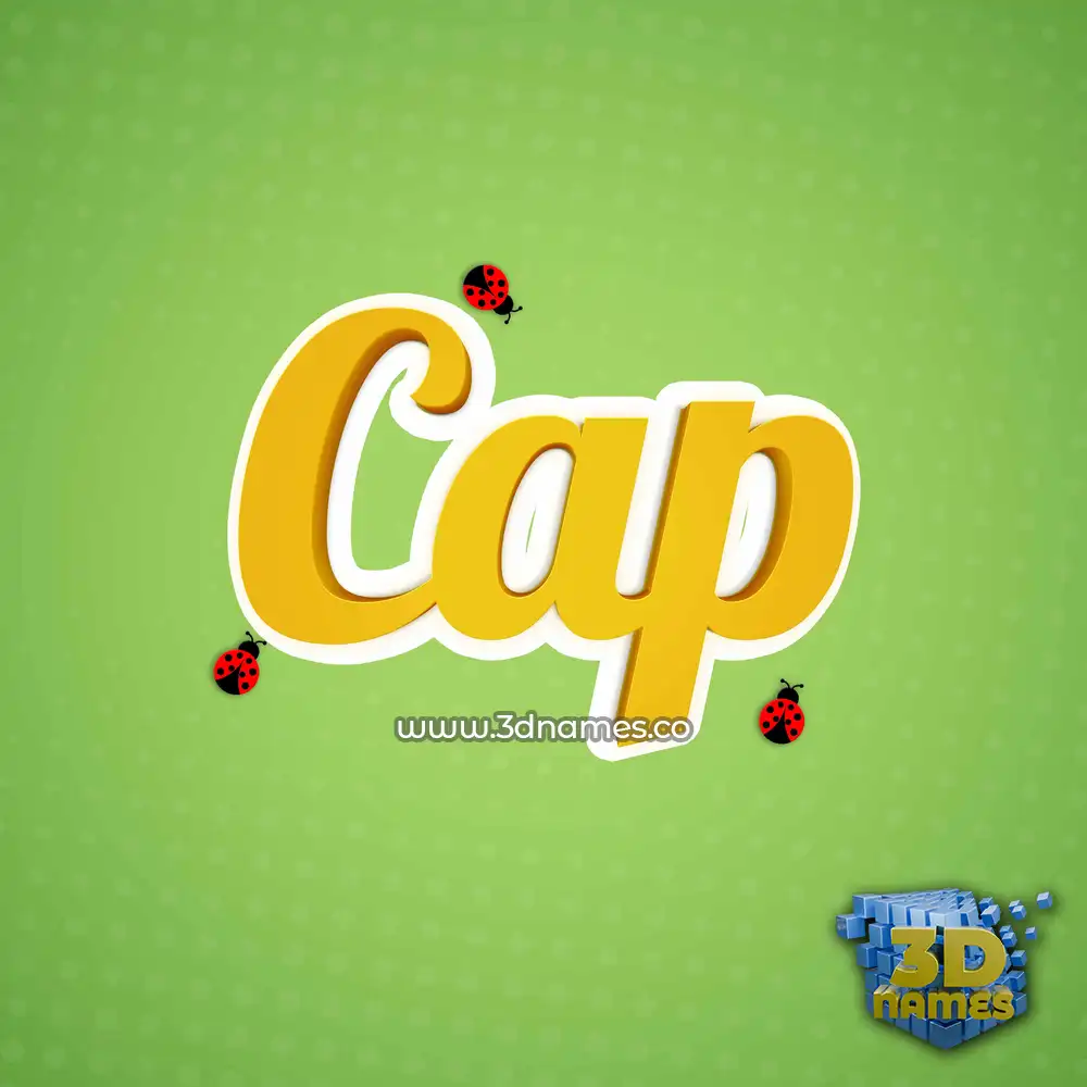 cap in Ladybugs style - 3D name wallpaper