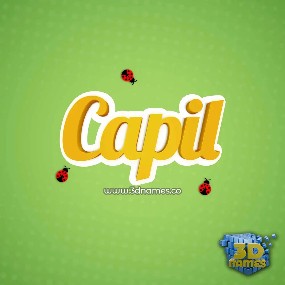 capil in Ladybugs style - 3D name wallpaper