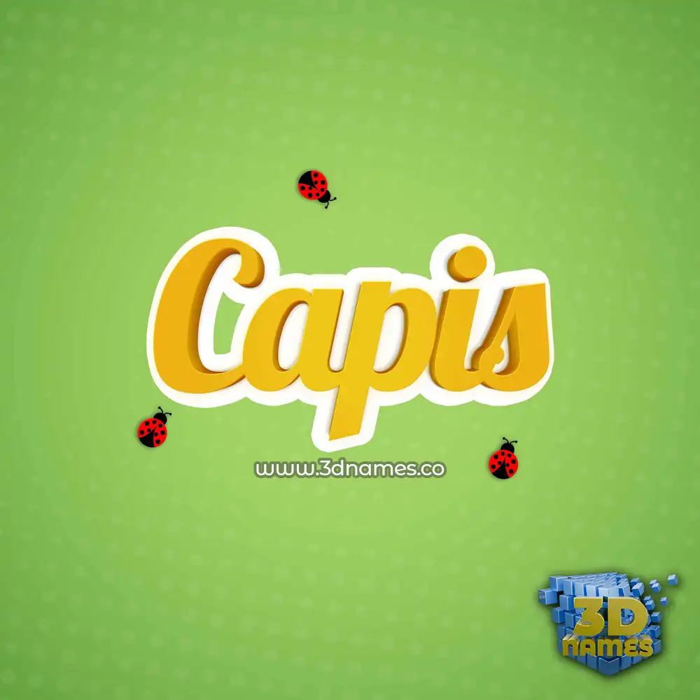 capis in Ladybugs style - 3D name wallpaper