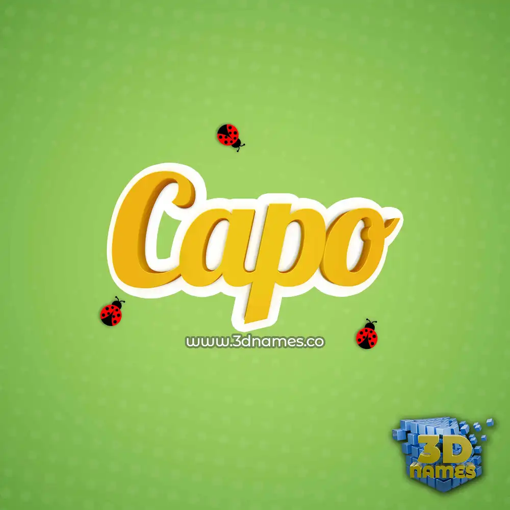 capo in Ladybugs style - 3D name wallpaper