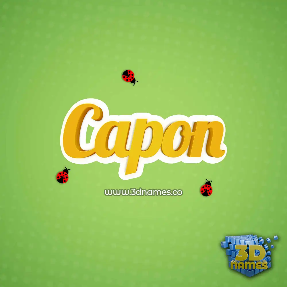 capon in Ladybugs style - 3D name wallpaper