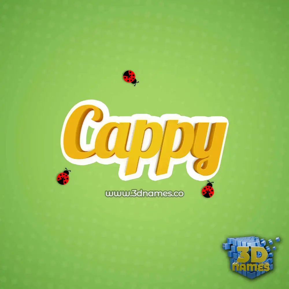 cappy in Ladybugs style - 3D name wallpaper