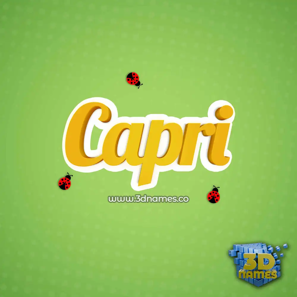 capri in Ladybugs style - 3D name wallpaper