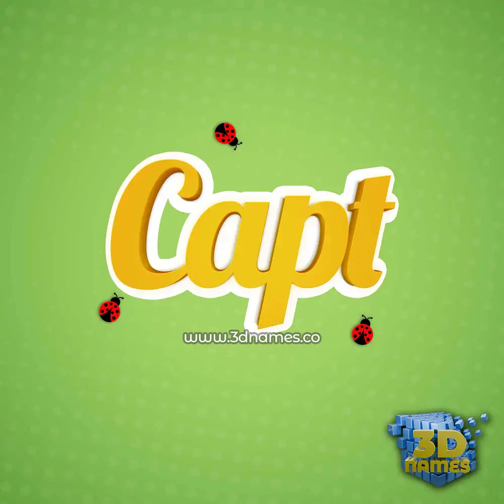 capt in Ladybugs style - 3D name wallpaper