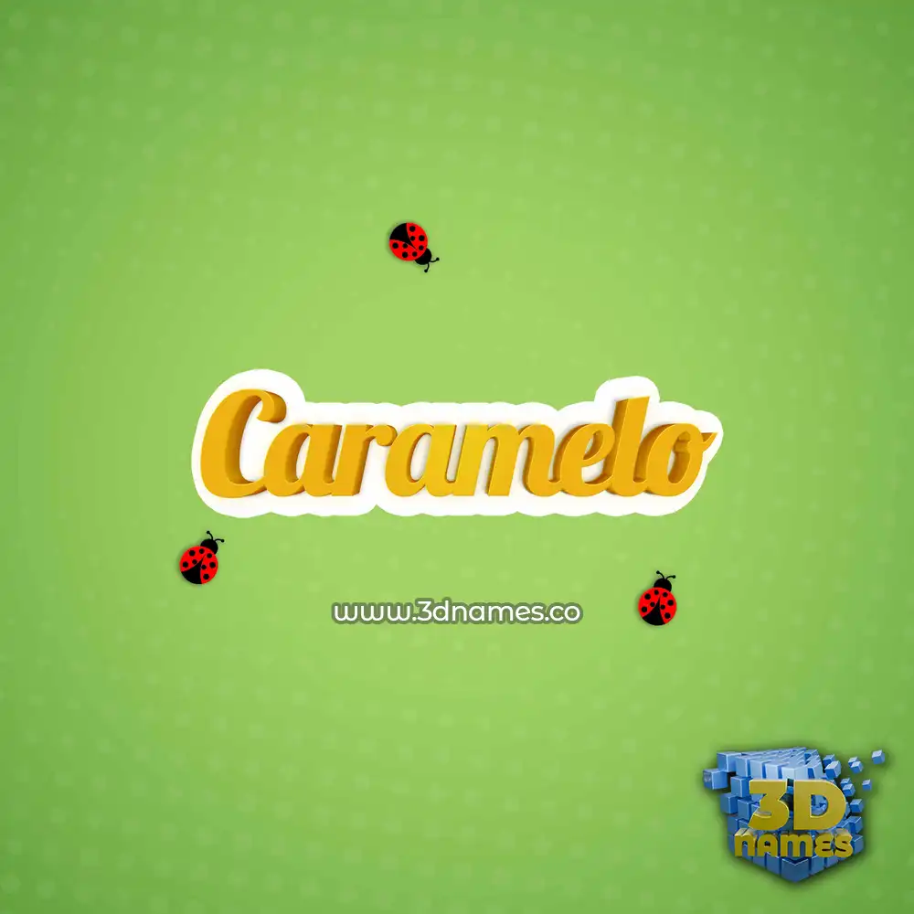 caramelo in Ladybugs style - 3D name wallpaper