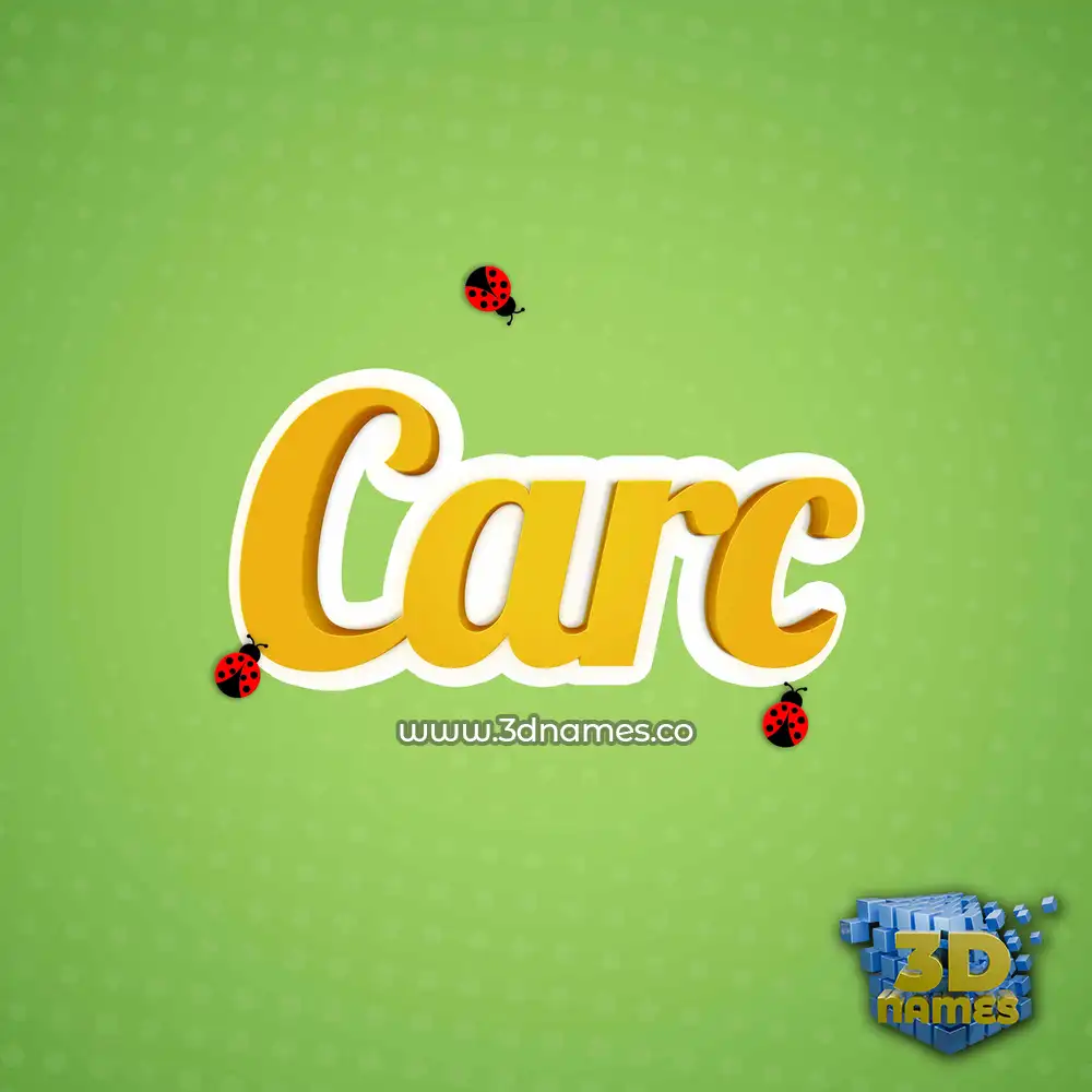 carc in Ladybugs style - 3D name wallpaper