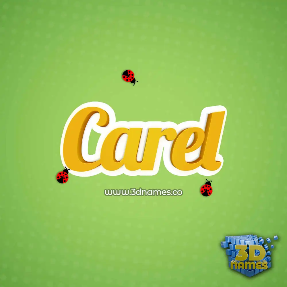 carel in Ladybugs style - 3D name wallpaper