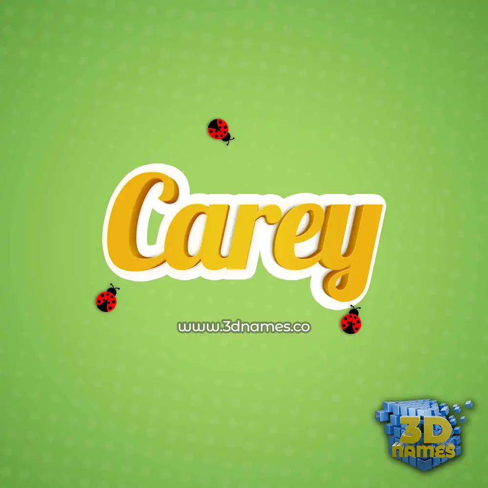 carey in Ladybugs style - 3D name wallpaper